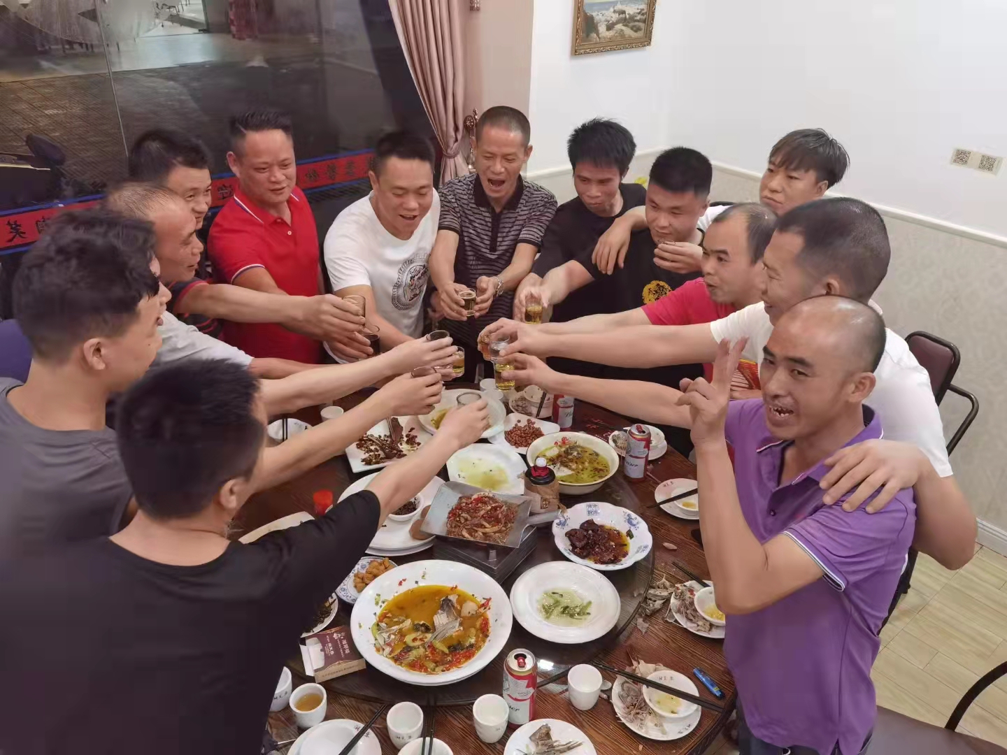 君强模具晒纹21年中秋聚餐